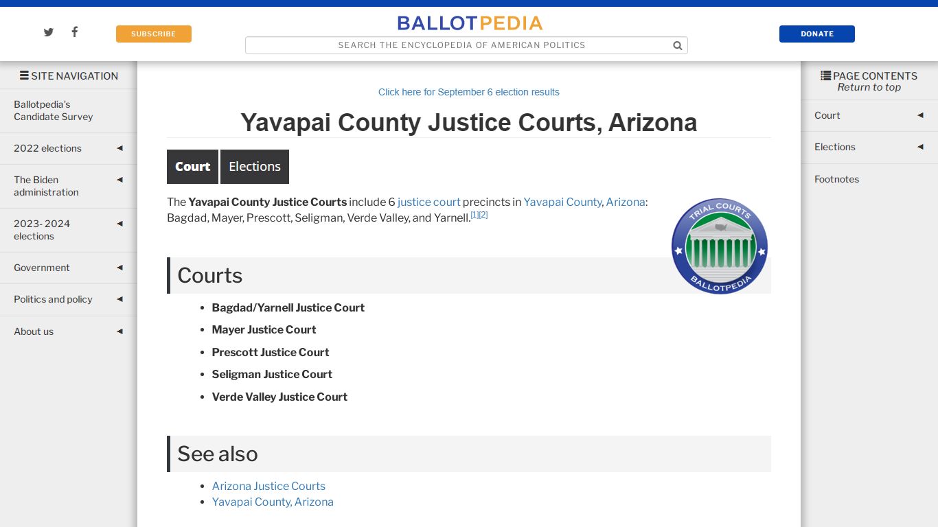 Yavapai County Justice Courts, Arizona - Ballotpedia